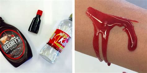 how to make fake blood for clothing|homemade blood makeup.